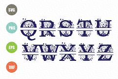  Split Letters A-Z SVG, Split Numbers 0-9 SVG Product Image 4