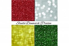 Christmas Glitter and Bokeh Digital Paper Product Image 2