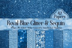 42 Royal Blue Luxury Shimmer Glitter Digital Papers Product Image 1