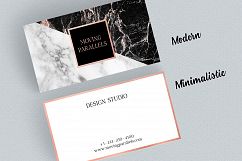 Rose Gold Foil Marble Business Card Product Image 4