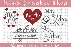 Mr and Mrs Svg, Mr svg, Mrs Svg, mr and mrs BUNDLE, Wedding Product Image 1
