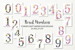 Watercolor Floral Number Illustration Product Image 4