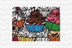 Cupcakes Clipart Set, Pastel Cupcakes, Digital Clip Art Product Image 2