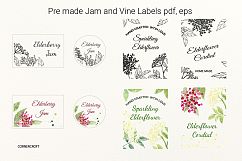 Elderflower Collection, png, svg, eps, label and stickers, watercolor elderflowers Product Image 4
