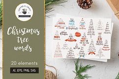 Christmas Tree Words Product Image 1