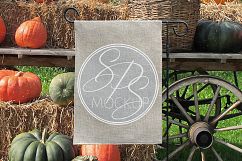 Burlap Garden Flag Mockup Pumpkins Product Image 1
