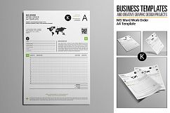 MS Word Work Order A4 Template Product Image 1