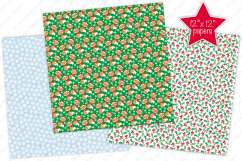 Christmas digital papers,Christmas patterns, Fox, Owl Product Image 4