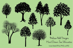 Hand Drawn Tree Silhouettes Product Image 1
