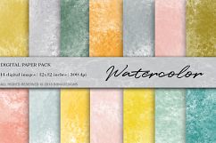 Watercolor Digital Paper, Digital Watercolor Background Product Image 1