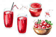 Cranberry. Watercolor collection Product Image 4
