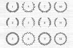 Laurel svg file, Laurel wreath svg, Wedding invitation clipart, Hand drawn wreaths, Laurel frame svg cut file, Wedding frame svg, Champion Product Image 2