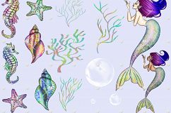 Ocean Mermaids ClipArt Collection | Under The Sea Product Image 3