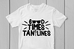 Good Times And Tan Lines - Summer SVG EPS DXF PNG Cut Files Product Image 2