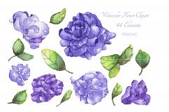 Watercolor Flowers Clipart Wedding Invitation Product Image 3