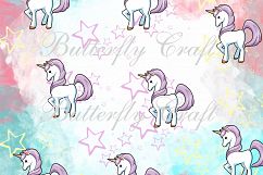 Unicorns Digital Paper , Scrapbook unicorn paper, Unicorn pattern, Unicorns background, Kids party unicorns, Birthday unicorn decorate Product Image 9