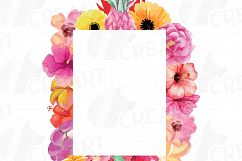 Floral frames watercolor clip art collection, Borders, sweet digital labels, floral borders clip art, digital stamp, wedding frames Product Image 12