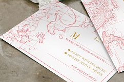 Vintage Map Wedding Invitation Suite Product Image 3