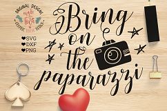 Bring On the Paparazzi Cutting File  (SVG, DXF, PNG) Product Image 1