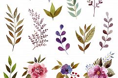Watercolor flowers &amp; wreaths Product Image 3