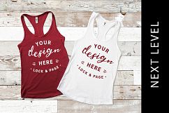 Scarlet Tank Top Mockup Next Level 1533 Girls Vest Racerback Product Image 1