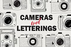 Set of cameras with letterings. Product Image 1