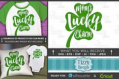 Mom&#039;s Lucky Charm SVG - Kids St. Patricks Day Shirt - 1068 Product Image 1