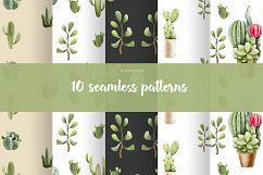 Watercolor Cacti clipart Plants watercolor succulents Product Image 2