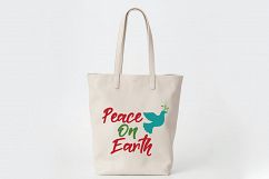 Peace on Earth SVG - Christmas SVG Cut File - DXF PNG EPS Product Image 8