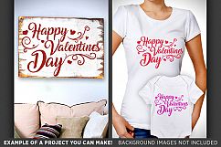Happy Valentines Day Sign SVG - Valentines Day SVG - 1509 Product Image 3