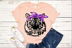 Tiger bandana svg Tiger svg Tigers Face Vector art 957s Product Image 1