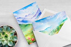 Spring Landscapes. Watercolor. Product Image 4