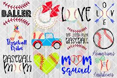 Baseball/Softball SVG Bundle V.1 - 12 Designs SVG DXF PNG Product Image 1