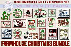 Farmhouse Christmas Bundle of 18 Designs SVG DXF FCM Product Image 1