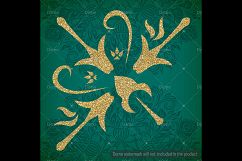 16 Gold Glitter Corner Borders, Corner Wedding Invitation Product Image 6