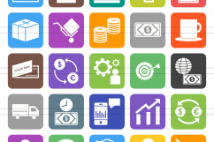 146 Business &amp; Finance Filled Round Corner Icons Product Image 2