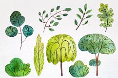 Watercolor trees set#2 Product Image 3