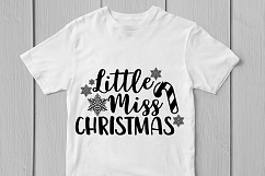 Little Miss Christmas - Christmas SVG EPS DXF PNG Cut File Product Image 2