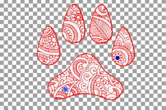 Dog footprint doodle clip art, hand drawn illustration of dog paw print. Vector design for T-shirt, greeting card or poster. png, svg files Product Image 17
