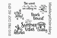 Summer Beach Sayings Bundle SVG Cutting File PNG DXF AI EPS Product Image 1