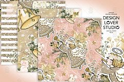 Christmas Angel digital paper pack Product Image 3