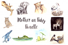 Watercolor Mother &amp; Baby Bundle Product Image 1