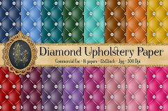 16 Seamless Diamond Upholstery Digital Papers, Quilt Leather Product Image 2