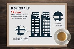 Glyph Buildings Icons Set Product Image 2