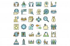 Corporate governance icons set vector flat Product Image 1