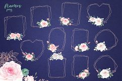 Delicate Roses Watercolor Clip Art Product Image 6