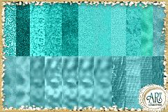 Turquoise blue digital papers with glitter and foil effect Product Image 3