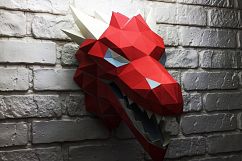 Game of Thrones, Winter is coming, Paper Dragon, Dragon Head, Papercraft Dragon, House Targaryen, animal head, Home Decoration, Printable Product Image 6