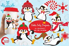 Winter Penguins cliparts, graphics, illustrations AMB-307 Product Image 1