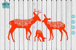 Deer Family Mandala svg Product Image 1